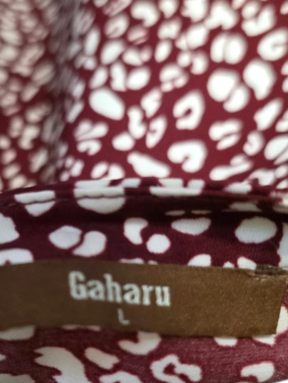 Maroon & White Top Split Bell Sleeves Large - Picture 5 of 8